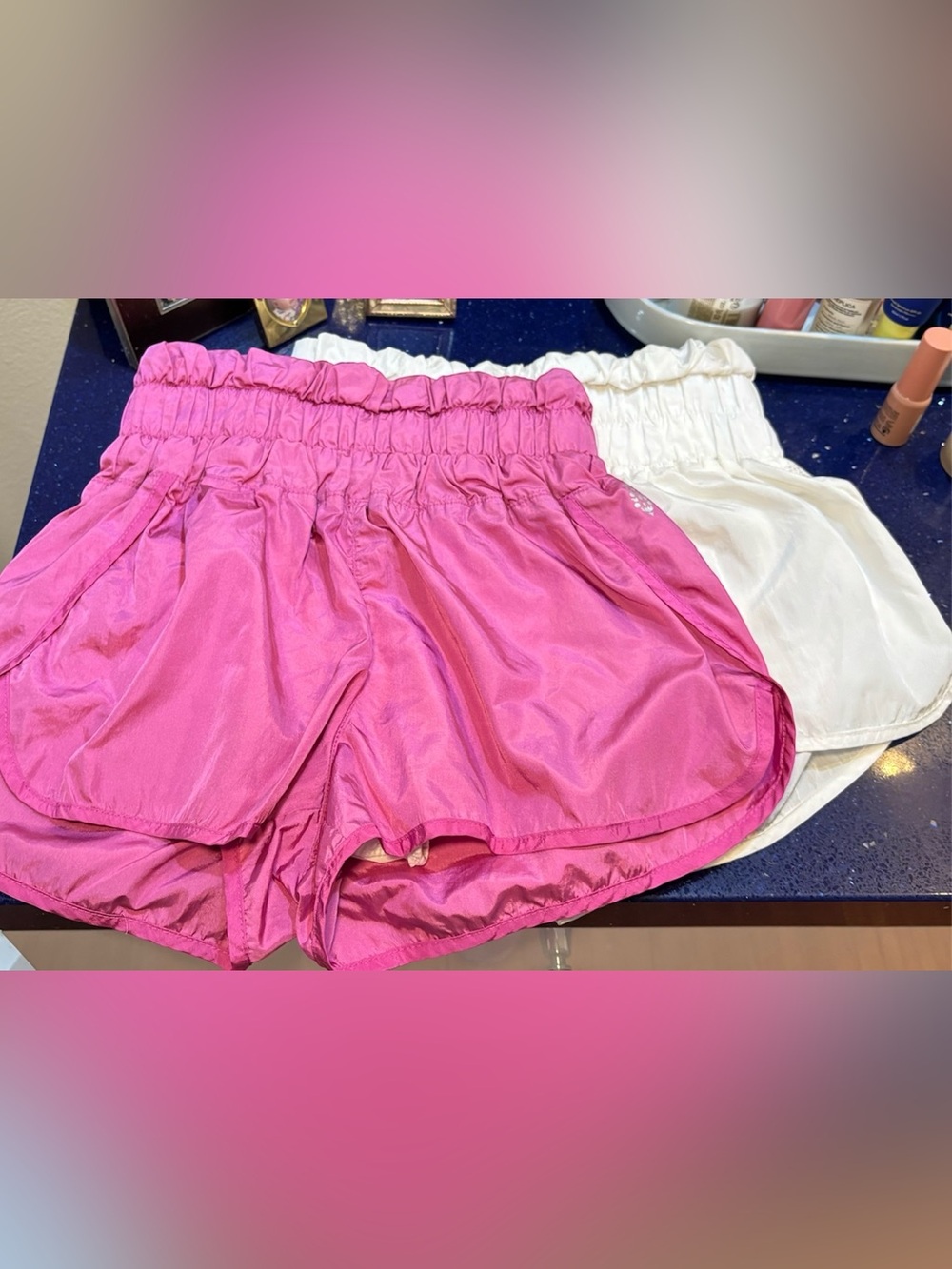 Free People Pink and White Athletic Shorts - Pack of 2